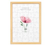 Lupia - Cornice per Puzzle Optical Naturale da parete in Legno, protezione frontale in Acrilico Trasparente, Adatta e Compatibile con Formati Vari di dimensioni, pezzi e tessere 60x85 cm