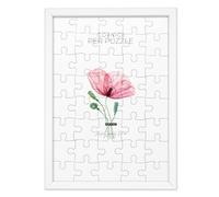 Lupia - Cornice per Puzzle Optical White Bianca da parete in Legno, protezione frontale in Acrilico Trasparente, Adatta e Compatibile con Formati Vari di dimensioni, pezzi e tessere 49x36 cm