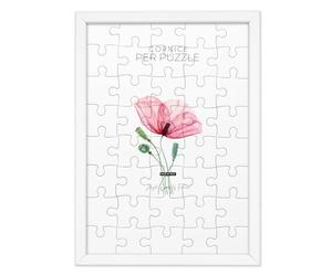 Lupia - Cornice per Puzzle Optical White Bianca da parete in Legno, protezione frontale in Acrilico Trasparente, Adatta e Compatibile con Formati Vari di dimensioni, pezzi e tessere 97,5x66,8 cm