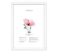 Lupia - Cornice Portafoto da Parete in Legno Optical, Design Moderno e Elegante, Facile da Appendere, Produzione Italiana, per Foto, Stampe Artistiche, Poster, Quadri Moderni A4 21x29,7 cm/Bianco
