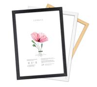 Lupia - Cornice Portafoto da Parete in Legno OPTICAL, Design Moderno e Elegante, Facile da Appendere, Produzione Italiana, per Foto, Stampe Artistiche, Poster, Quadri Moderni A5/Nero