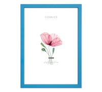 Lupia - Cornice portafoto in Legno da Parete Bomber Blu Celeste, per Foto, Stampe artistiche, Poster, Quadri Moderni 35x50 cm