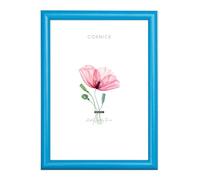 Lupia - Cornice portafoto in Legno da Parete PIATTINA Blu, per Foto, Stampe artistiche, Poster, Quadri Moderni 40x50 cm