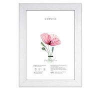 Lupia - Cornice portafoto in Legno da Parete Shabby Chic White Bianca, per Foto, Stampe artistiche, Poster, Quadri Moderni 18x24 cm