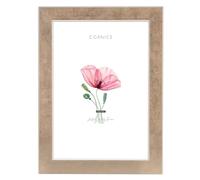 Lupia - Cornice portafoto in Legno Ecologico MDF da Parete Quadra Oro con Bordo Interno Filo Bianco, Champagne Dorata, per Foto, Stampe artistiche, Poster, Quadri Moderni 40x50 cm