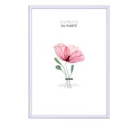 Lupia - Cornice portafoto in pvc PERFECT BIANCA lucida da parete, sottile con design elegante e minimal, per foto, stampe artistiche, poster, quadri moderni, Facile da appendere, Bianca 50x70 cm