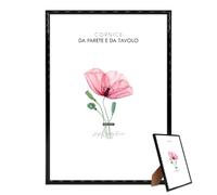 Lupia - Cornice portafoto in pvc PERFECT NERA lucida da parete e da tavolo, sottile con design elegante e minimal, per foto, stampe artistiche, poster, quadri moderni, Nera A4 21x29,7 cm