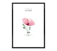 Lupia - Cornice portafoto in pvc PERFECT NERA lucida da parete, sottile con design elegante e minimal, per foto, stampe artistiche, poster, quadri moderni, Facile da appendere, Nera 70x100 cm