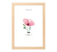 Lupia Cornice portafoto parete in Legno NATURAL WOOD Decorabile da pitturare
