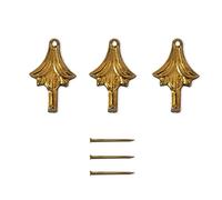 Lupia - Kit 3 Ganci Foglia Oro per Quadri, Specchiere e Cornici, Metallo con Finitura Dorata, Adatti a Tutti Gli Ambienti, Dimensioni 3,8x2,4 cm