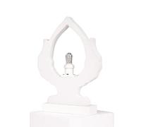 Lupia Lampada da Tavolo in Legno PUMO SALENTINO 21x21 cm LUMINARIA d’arredo pugliese Lampadina Bianco Caldo