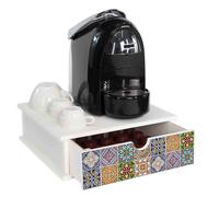Lupia Organizer Porta Capsule e Cialde Caffè Cassetto Contenitore Bianco in