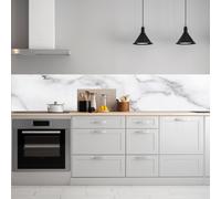 Lupia Pannello Paraschizzi Schienale Cucina stampato MARMO WHITE