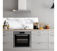Lupia Pannello Paraschizzi Schienale Cucina stampato MARMO WHITE