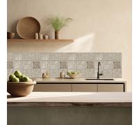 Lupia Pannello Paraschizzi Schienale Cucina stampato TILES BROWN CLASSIC