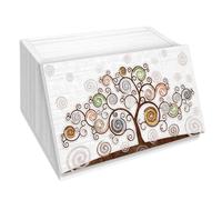 Lupia - Portapane White NEW TREE WHITE Albero della Vita, Conserva Freschezza Pane, Versatile per Cibo Secco, Design Unico, Apertura frontale con Aerazione, 40x20x30cm, Chiaro, Legno