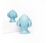 Lupia PUMO colorato Azzurro Tiffany Celeste Salentino Chiuso New Decorazione in Ceramica tipica pugliese Grande H 16 cm
