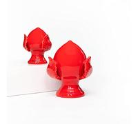 Lupia PUMO colorato Rosso Salentino Chiuso New Decorazione in Ceramica tipica pugliese Grande H 16 cm