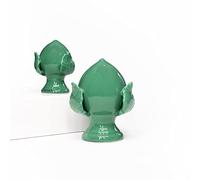 Lupia PUMO colorato Verde Salentino Chiuso New Decorazione in Ceramica tipica pugliese Grande H 16 cm