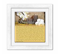 Lupia - Quadro mattonella Ceramica Modern White 29x29 cm con significato del Nome Barbara