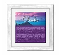 Lupia - Quadro mattonella Ceramica Modern White 29x29 cm con significato del Nome Claudio