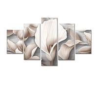 Lupia - Quadro Moderno 5 Pezzi su Tela Grande Vogue 105x160 cm Flower Graphics Mix