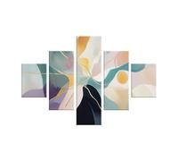 Lupia - Quadro Moderno 5 Pezzi su Tela, Grande Vogue, Abstract Galaxy, 105x160 cm, Stampe ad Alta risoluzione, Facili da Appendere, Ideale per Soggiorno, Camera da Letto, Made in Italy