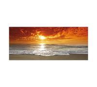Lupia - Quadro moderno Canvas Prime L'IMMENSO 38x90 cm, Stampa su Tela tema tramonto in spiaggia, Telaio in Fibra di Legno, per soggiorno capezzale camera da letto, ufficio