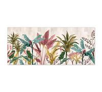 Lupia - Quadro Moderno Canvas World Banana Leaves Beige, Stampa su Tela, Telaio in Fibra di Legno, Foglie di Banano Tropicali Colorate, 52x122 cm, per Soggiorno capezzale Camera da Letto, Ufficio