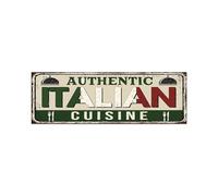 Lupia - Quadro moderno Canvas World ITALIAN CUSINE 20x60 cm, Stampa su Tela, Telaio in Fibra di Legno, Stampa Stile Vintage, Decorazione Cucina Sala da Pranzo bar hotel ristorante pizzeria, Retro'