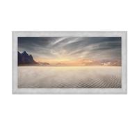Lupia - Quadro moderno, per soggiorno camera da letto, con cornice BOSTON colore GREY, 60x110 cm, DESERT LANDSCAPE stampa su pannello in legno, stile paesaggio