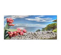 Lupia - Quadro moderno su Tela Canvas DEEP 65X143 cm, con paesaggi e localismi italiani, per casa, soggiorno, capezzale camera da letto, hotel, ufficio, PUGLIA - PAESAGGIO TIPICO SUD GIORNO