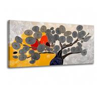 Lupia Quadro Tela Canvas World TREE GRAND POIS 52x122 cm, Albero della Vita | Stampa artistica pronta da appendere, telaio legno 1,6 cm, per soggiorno camera da letto capezzale ufficio