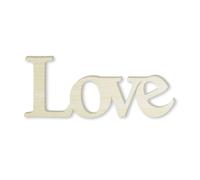 Lupia - Scritta LOVE in Legno 3D, colorazione Shabby, WOODWRITE, Decorazione