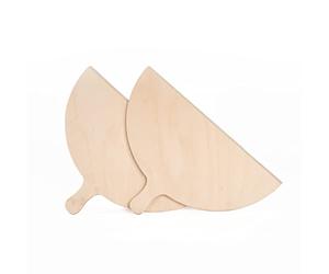 Lupia - Set 2 Pezzi PALETTE PRENDI PIZZA, Legno di Betulla, Manico Ergonomico, Compatibile con Fornetti Elettrici e Pietre Refrattarie, Made in Italy, 20x30 cm, Legno