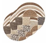 Lupia - Sottotutto decorato con stampa a colori in Legno ROTONDO Sotto bicchiere, piatto, pentola con varie dimensioni diam. 32 cm/LEAVES TILES C