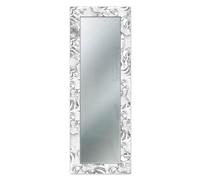 Specchio da parete lungo moderno CALLE WHITE 52x152 con cornice stampata