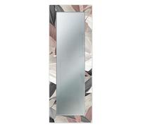 Lupia - Specchio da Parete Lungo MIRROR FANTASY LEAVES MIX 52x152 cm, Moderno, Cornice in Legno Stampato, Adatto per Camera da Letto, Soggiorno, Ingresso, Specchiera Verticale e Orizzontale