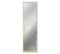 Lupia Specchio da parete moderno 34x114 cm Mirror OPTICAL Naturale, con cornice in legno naturale sottile, design lungo, specchiera per camera da letto, soggiorno, ingresso, verticale