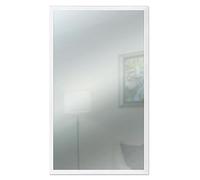 Lupia Specchio da parete moderno 38x63 cm con cornice Mirror OPTICAL Bianca design sottile in legno, specchiera per camera da letto, soggiorno, ingresso