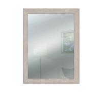 Lupia - Specchio da Parete Moderno BOSTON 43x69 cm, Cornice in Legno MDF Ecologico, Design Shabby e Versatile, Adatto a Ingressi, Soggiorni, Camere, Vetro Beige