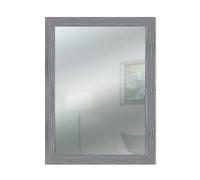 Lupia - Specchio da Parete Moderno Boston 43x69 cm, Cornice in Legno MDF Ecologico, Design Shabby e Versatile, Adatto a Ingressi, Soggiorni, Camere, Vetro Grigio