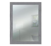 Lupia - Specchio da Parete Moderno Boston 59x79 cm, Design Shabby-Chic, Adatto per Camera, Soggiorno, Ingresso, Montaggio Verticale o Orizzontale, Beige, Vetro Grigio