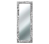 Lupia - Specchio da Parete Moderno Lungo, Mirror Fantasy Journal, Cornice Stampata in Legno, Ideale per Camera, Soggiorno, Ingresso, Journal Black, Legno, 44x127 cm Journal Black