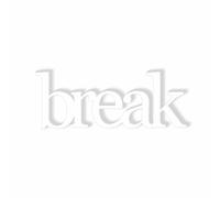 Lupia - Woodwrite Break, Scritta in Legno, Bianco, 36x15x1 cm