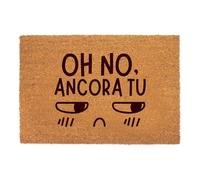 Lupia - Zerbino in fibra di cocco Naturale stampato 40x60 cm OH NO ANCORA TU, Retro antiscivolo, Tappeto ingresso Decorato interno esterno, Antibatterico e Facile da Pulire, Made in Italy