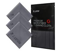 Lupin Panni di Pulizia in Microfibra 3 Pack Panno di Lucidatura Privo di Pelucchi Premium per Telefoni Cellulari, Tavoletta, Computer, iPad, Occhiali e Altre Superfici Delicate - Grigio
