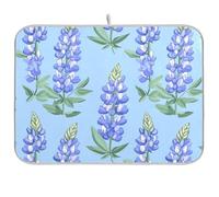 Lupine Glory Blu Contro stuoie per Cucina Piatto mat Grande Microfibra Piatto Stuoia di asciugatura 18 x 24