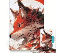 Lupo Arancione Puzzle da 1000 Pezzi per Adulti Gioco di Sfida Mentale Gioco di Evasione Rilassante Pezzo da Collezione Artistico di Qualità Taglio di Qualità (38x52cm)