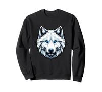 Lupo bianco con gli occhi azzurri Lupo dagli occhi blu Costume Lupo bianco Felpa